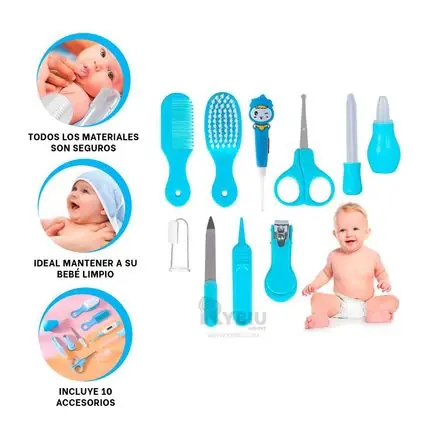 Prezzo Di Fabbrica Pack Multiuso de 10 Piezas para Bebes Azul Y+Gift Stickers